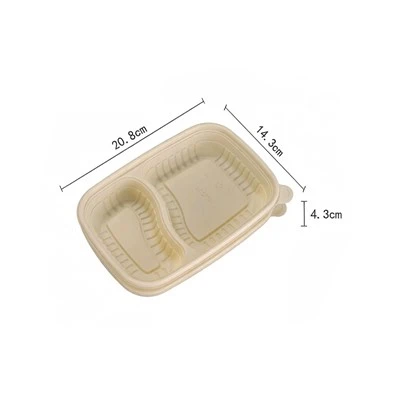 Recipientes biodegradáveis ​​com tampa
